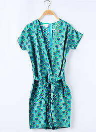 Combishort tissage popeline manches courtes bleu SINOE BY BAMBOO'S femme