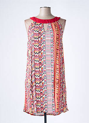 Robe courte coupe fluide fines bretelles rouge SINOE BY BAMBOO'S femme