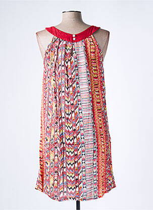 Robe courte coupe fluide fines bretelles rouge SINOE BY BAMBOO'S femme