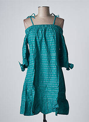 Robe mi-longue fines bretelles bleu BAMBOO'S femme