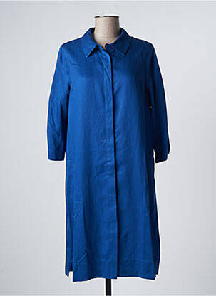 Robe mi-longue manches 3/4 manches 3/4 bleu ZILCH femme