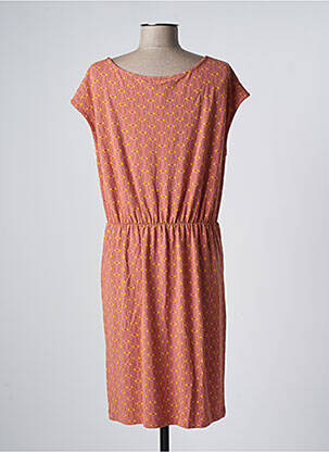 Robe mi-longue manches courtes manches courtes rose ZILCH femme
