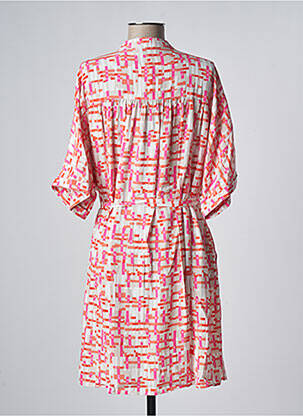 Robe courte coupe fluide manches courtes rose ZILCH femme