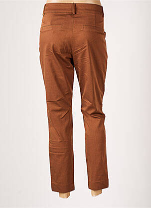 Pantalon 7/8 stretch taille normale marron KAFFE femme