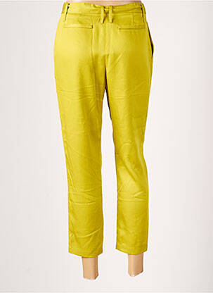 Pantalon 7/8 tissage popeline taille normale vert ZILCH femme