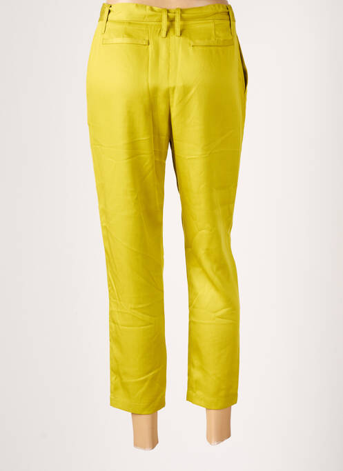 Pantalon 7/8 tissage popeline taille normale vert ZILCH femme
