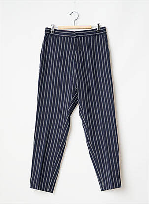 Pantalon chino fermeture zippée sous rabat avec crochet taille normale bleu MAISON SCOTCH homme