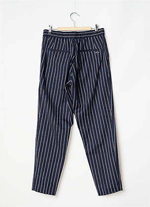 Pantalon chino fermeture zippée sous rabat avec crochet taille normale bleu MAISON SCOTCH homme