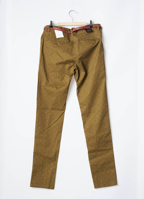Pantalon slim fermeture zippée sous rabat boutonné taille normale vert MAISON SCOTCH homme