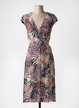 Robe mi-longue imprimé fantaisie manches courtes bleu ESPRIT femme