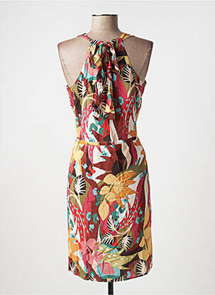 Robe mi-longue coupe fluide fines bretelles rouge C'EST BEAU LA VIE femme