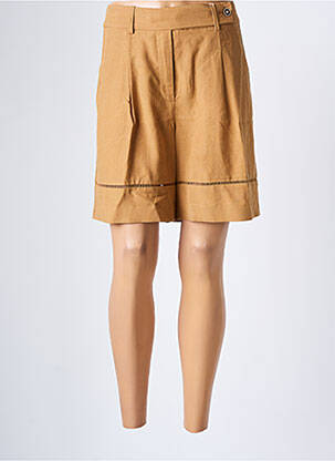 Bermuda taille à pinces taille haute beige ESPRIT femme
