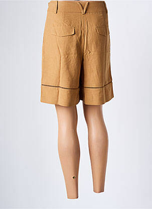 Bermuda taille à pinces taille haute beige ESPRIT femme