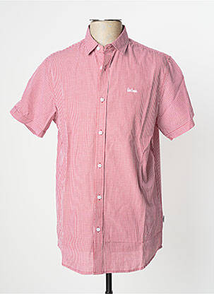 Chemise manches courtes imprimé carreaux rouge LEE COOPER homme