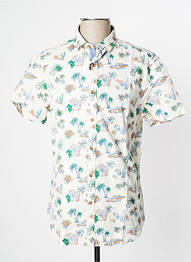 Chemise manches courtes imprimé fantaisie beige LEE COOPER homme