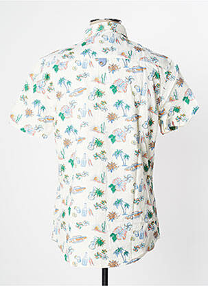 Chemise manches courtes imprimé fantaisie beige LEE COOPER homme