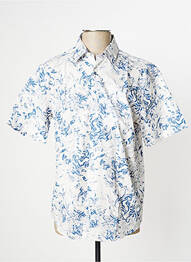 Chemise manches courtes imprimé fantaisie bleu SELECTED homme
