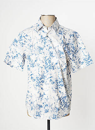 Chemise manches courtes imprimé fantaisie bleu SELECTED homme