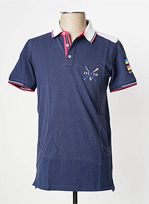 Polo stretch manches courtes bleu CAMBRIDGE homme
