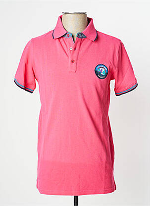 Polo coupe droite manches courtes rose CAMBRIDGE homme