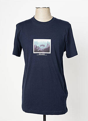 T-shirt bleu SELECTED homme