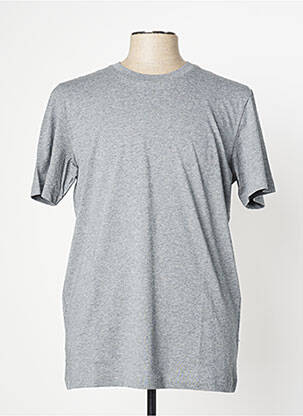 T-shirt gris SELECTED pour homme