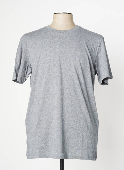 T-shirt gris SELECTED pour homme