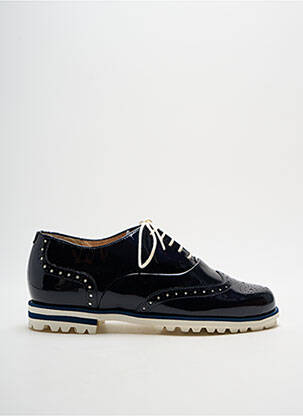 Derbies matière lisse talon plat jusqu'à 3cm bleu HASSIA femme