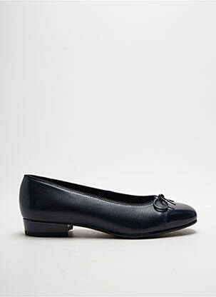 Ballerines tissage vernis talon plat jusqu'à 3cm bleu ARA femme