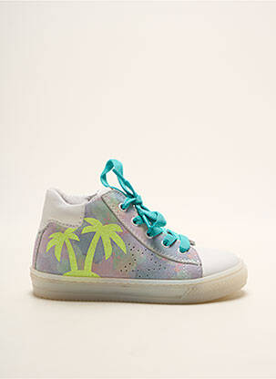 Baskets voute plantaire bout rond blanc POLDINO fille