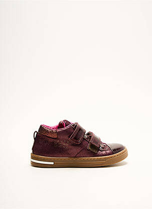 Baskets tissage tissage pailleté bout rond violet LE OPH fille