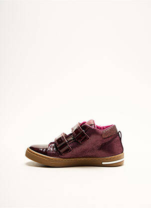 Baskets tissage tissage pailleté bout rond violet LE OPH fille