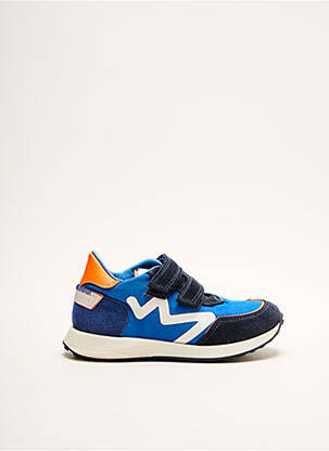 Baskets tissage satiné bout rond bleu LE OPH garcon