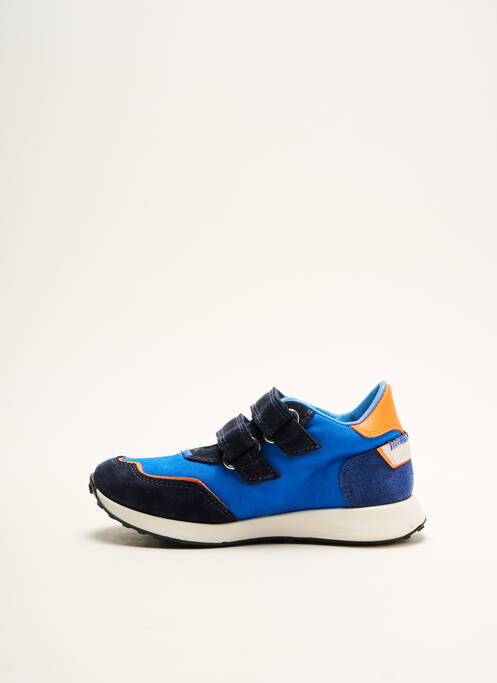Baskets tissage satiné bout rond bleu LE OPH garcon