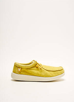 Baskets empiècements bout rond jaune WALK IN PITAS enfant