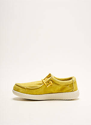 Baskets empiècements bout rond jaune WALK IN PITAS enfant