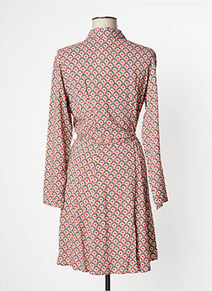 Robe mi-longue coupe fluide manches longues rouge C'EST BEAU LA VIE femme