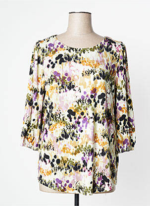 Top tissage jersey manches 3/4 vert SIGNATURE femme