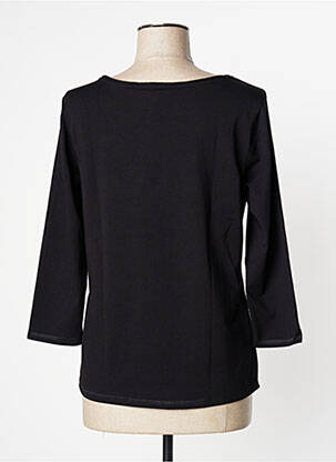 Top col rond manches 3/4 noir LE COMTE femme