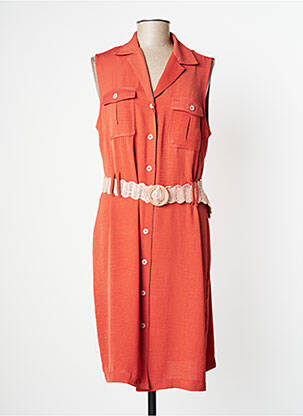 Robe mi-longue sans manche sans manche orange TINTA STYLE femme