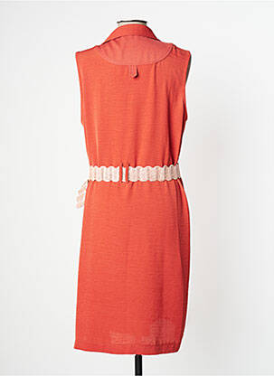 Robe mi-longue sans manche sans manche orange TINTA STYLE femme