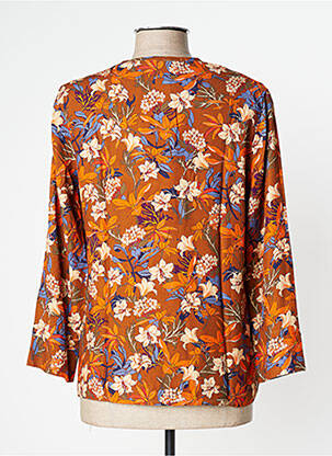 Blouse imprimé fleurs manches longues marron LE PETIT BAIGNEUR femme