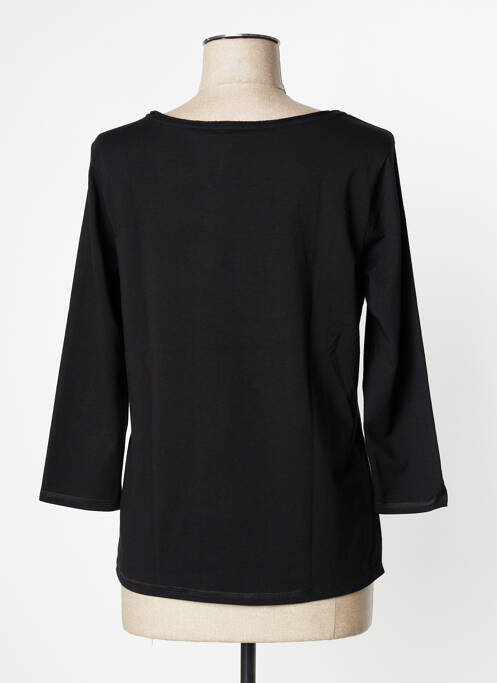 Top tissage jersey manches 3/4 noir LE COMTE femme
