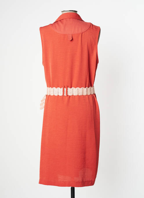 Robe mi-longue orange TINTA STYLE pour femme