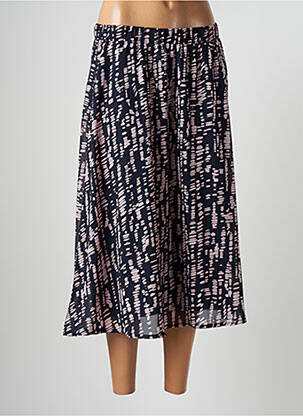 Jupe mi-longue bleu SIGNATURE femme