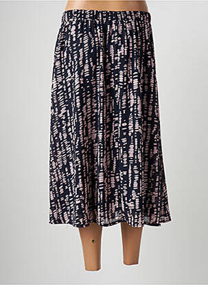 Jupe mi-longue bleu SIGNATURE femme