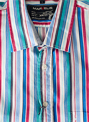 Chemise manches longues bleu MARVELIS homme