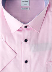 Chemise manches courtes rose OLYMP pour homme seconde vue