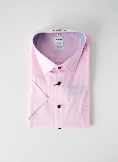 Chemise manches courtes rose OLYMP pour homme