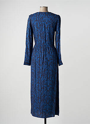 Robe longue manches longues manches longues bleu AN' GE femme